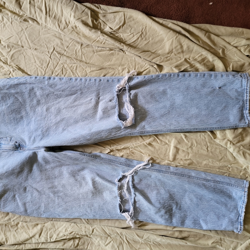 Abercrombie & Fitch Light Blue Straight Leg Jeans